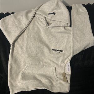 Essentials Light Gray Hoodie Sweater